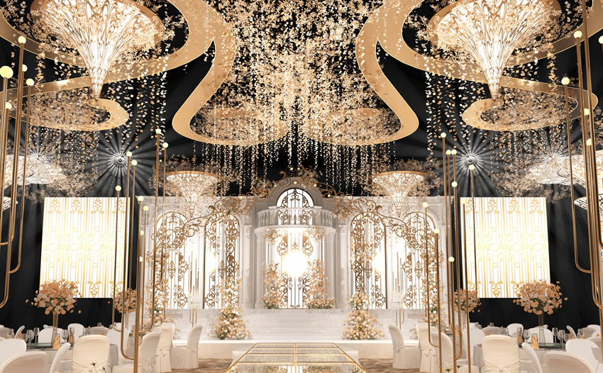 永寿花木兰喜事汇金色大厅效果展示